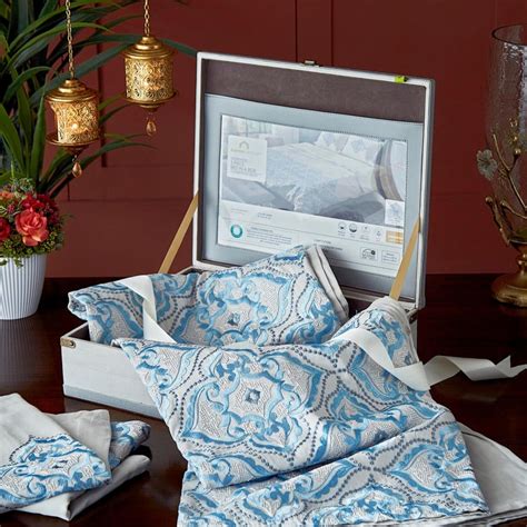 Buy Golden Hour Cotton 300TC 3Pcs Embroidered King Bedsheet Set in Box ...