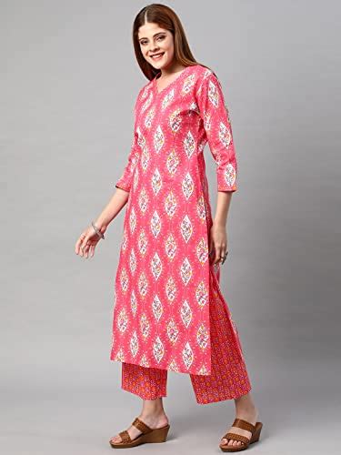 Buy ANNI DESIGNER Women's Cotton Blend Traditional Straight Printed ...