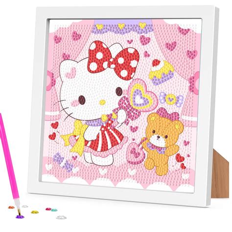 Fancyku® DIY Diamond Painting Art Kit for Kids 7 inches Cute Cat & BAER ...