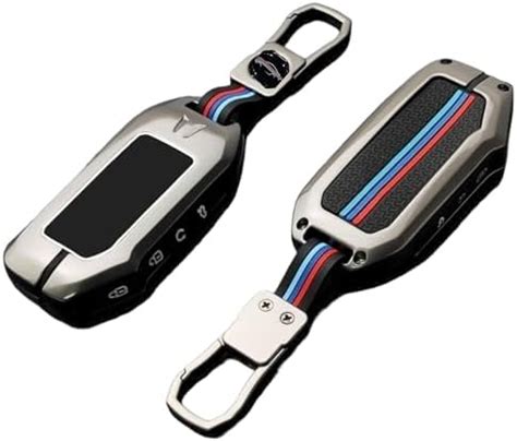AUTODIFY™ Metal Alloy Car Key Cover & Soft Silicon Black Striped Case ...