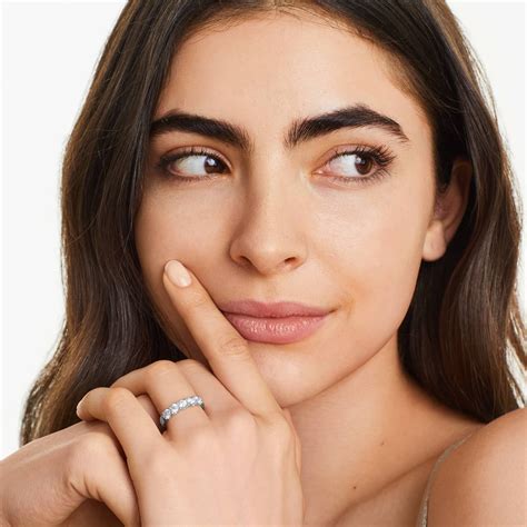 Shared Prong Five Stone Contour Anniversary Ring With 1 CTW Diamonds In ...