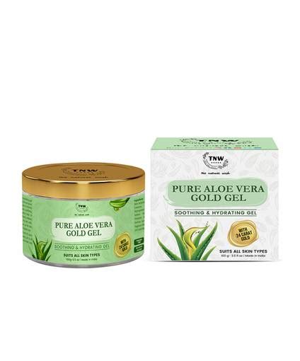 Pure Aloe Vera Gold Gel for Skin Hydration & Natural Glow - maccaron