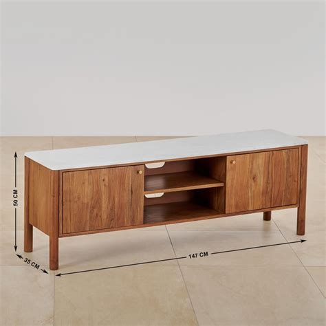 Buy Urban Marble Top TV Unit - Brown from Home Centre at just INR 49995.0