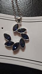 Shining Diva Fashion Latest Stylish Silver Plated Blue Crystal Chain ...