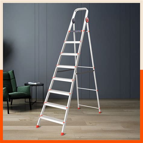 Bathla Advance Pro 8-Step Foldable Aluminium Ladder for Home | Heavy D ...