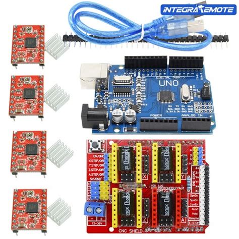 CNC Shield Kit with UNO R3 Board, A4988 Driver, and India | Ubuy