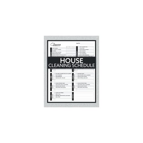 Buy House Cleaning Schedule: Daily Weekly and Monthly Cleaning ...