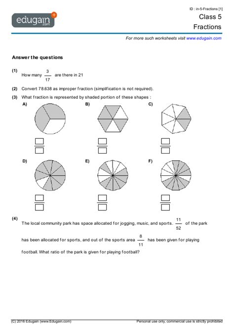 Image result for Fraction Model for Class 5