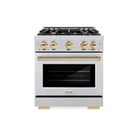 ZLINE KITCHEN & BATH Select 30-in Standard 4 burners Convection Oven ...