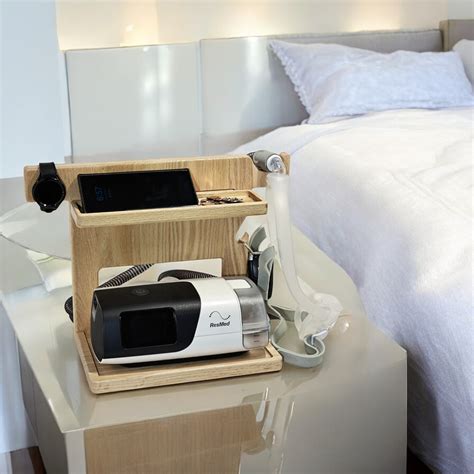 CPAP Stand with Catchall Trays for CPAP Machine, Phone, Watches (Small) – Custom Cave Works