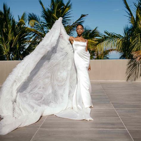 Beige One Shoulder Wedding Dress