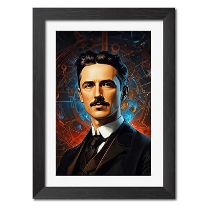 inspire TA Nikola Tesla AI Poster Scientist Inventor Quotes Painting ...
