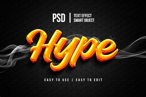 Hype text effect mockup | Premium PSD