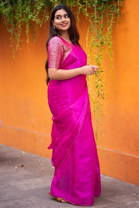 Princess Romance | Pink Organza Saree | I Love Sarees - I Love Sarees