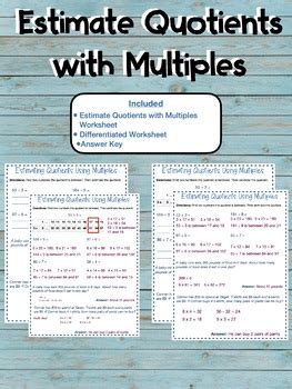 Estimate Quotients Using Multiples Lesson 4.1 的图像结果