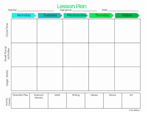40 Printable Weekly Lesson Plan Templates | Markmeckler Template Design