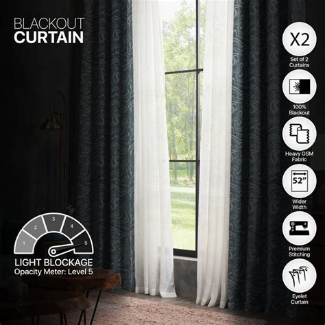 Buy DECO WINDOW Lagoon Teal Set of 2 Blackout Door Curtains from Deco ...