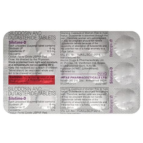 Silotime-D Tablet | Uses, Side Effects, Price | Apollo Pharmacy