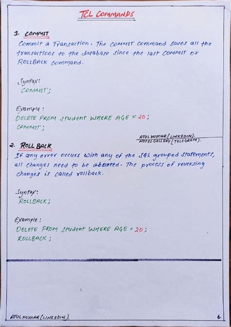 Image result for SQL Handwritten Notes PDF