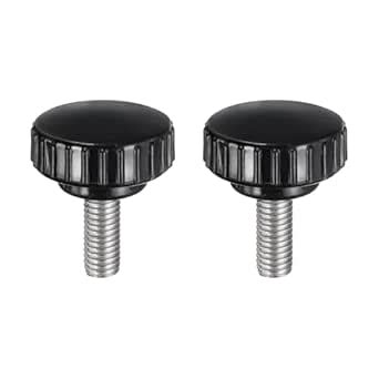 uxcell 2pcs Knurled Clamping Knobs M8 x 20mm Metric 304 Stainless Steel ...