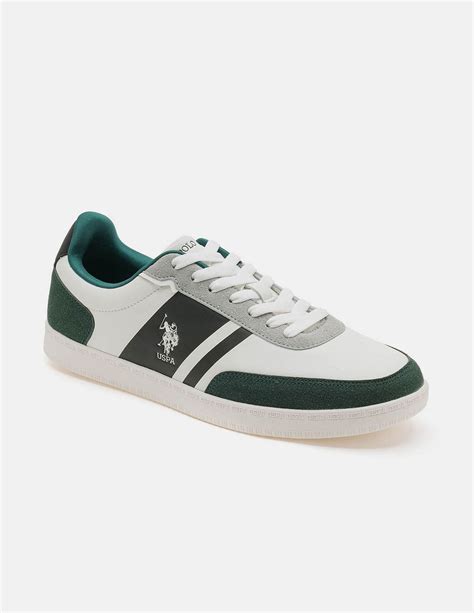Buy Men Men Hilton Colour Blocked Sneakers Green|U.S. Polo Assn. India