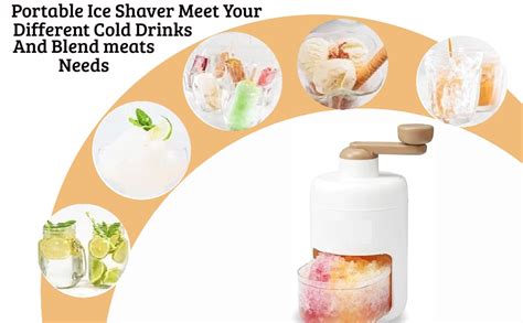 Badelite Ice Shaver Manual Snow Cone Machine Protable Shaved Ice Maker ...