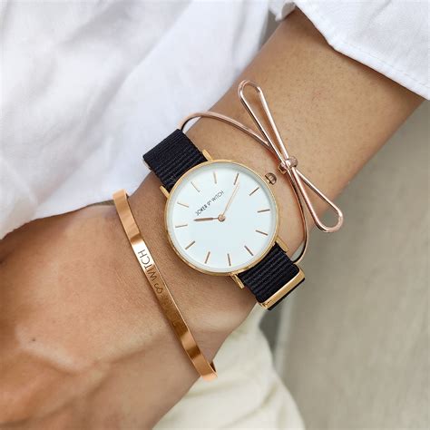 Shop Joker & Witch Black Watch Bracelet Set for Women Online
