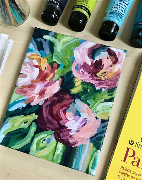 Easy Flower Painting Ideas for Beginners | Step by Step Acrylic ...