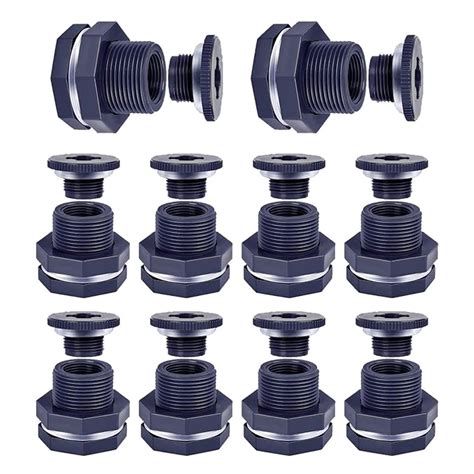 10 PCS 3/4 Inch PVC Bulkhead Fitting,Kabcifea Bulkhead Water Connector ...