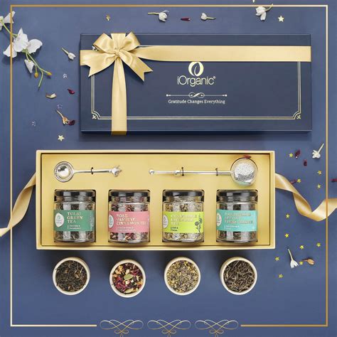 Home Anand Gift Box, 4 Wellness Teas & Teaware