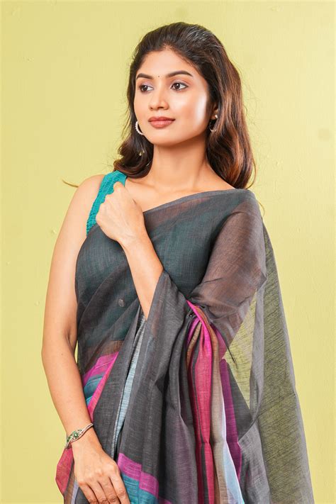 Linen Cotton Sarees | Elegant & Breezy Weaves – Anantham Silks