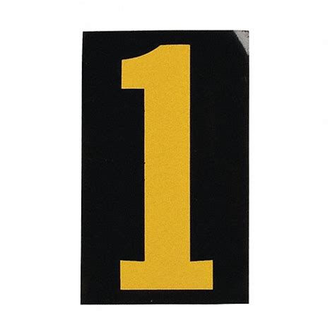 2 1/2 in Character Ht, Indoor/Outdoor, Number Label - 14R210|5000-1 ...