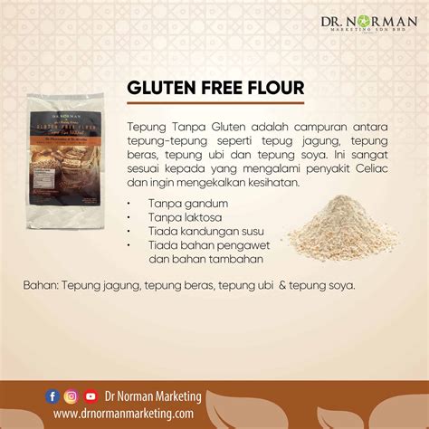 GLUTEN FREE FLOUR (TEPUNG TANPA GLUTEN) 500G - Dr Norman Marketing
