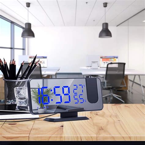 Buy EVILTO Projection Alarm Clock for Bedroom Ceiling Digital Alarm ...