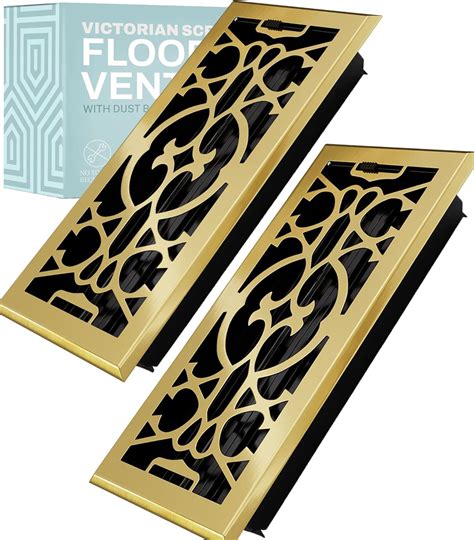 Home Intuition Victorian Floor Vent Cover 4X14 Inch Floor Register with ...