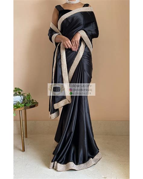 Black Mother Of Pearl Saree#N# – kreationbykj