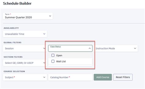 Schedule Builder - Office of the Registrar - Cal Poly, San Luis Obispo