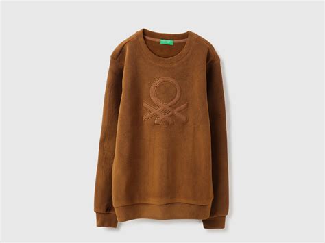 Boys Regular Fit Round Neck Textured Applique Waffle Polar Fleece Swea ...