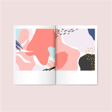 Colorful memphis design magazine vector | Free Vector