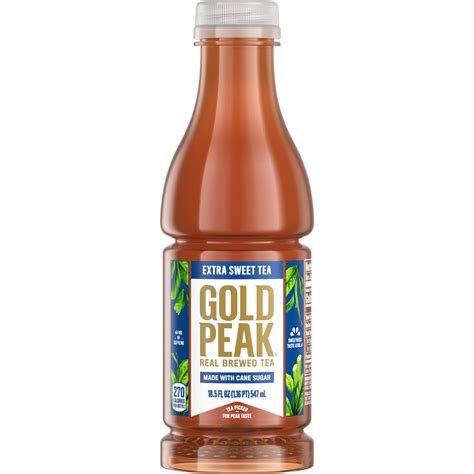 Gold Peak Real Brewed Extra Sweet Black Tea Drink, 18.5 fl oz Bottle ...