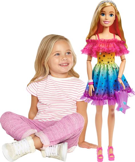 Barbie Large Fully Poseable Doll with Bendable Arms & Legs, 28 Inches ...