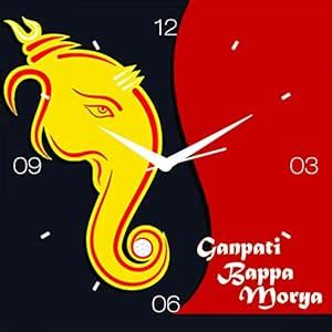 Buy Design Connection Ganpati Bappa Moyra Wall Clock Online at Low ...