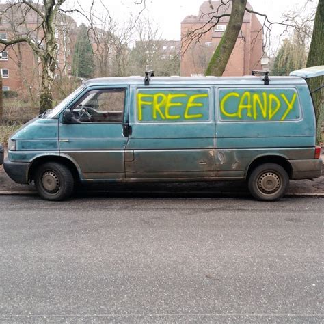 White Free Candy Van