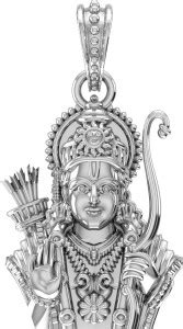 Akshat Sapphire Sterling Silver (92.5% purity) God Ram Pendant for Men ...