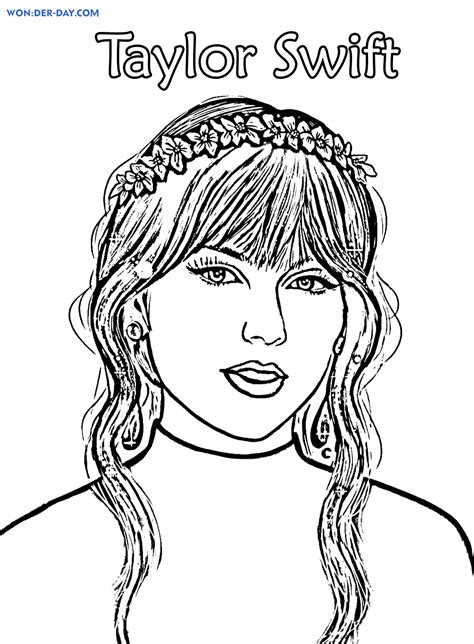 Taylor Swift Coloring Pages Red