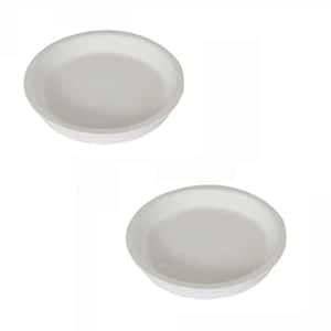 Lasaki Round Ceramic Trays (Plates Saucers) for Pots, planters, Flower ...