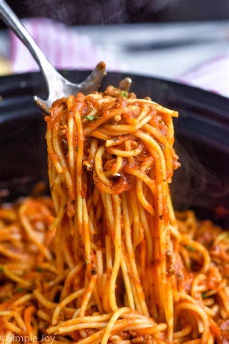 Crock Pot Spaghetti - Simple Joy