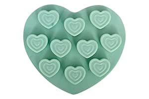 Amos Silicone 10 Cavity Triple Mini Heart Shape Chocolate Mould for ...