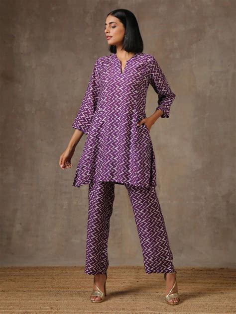 Cod 68 Cotton Printed Top And Plazoo Co Ord Set Collection