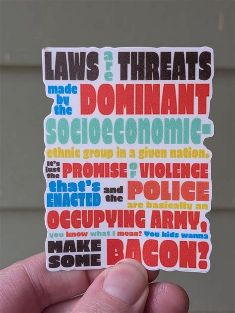 Dropout - Laws Are Threats Stickers - Etsy